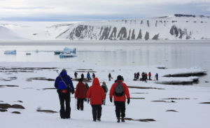 Expedition cruise tourists in Svalbard. Photo by Ilja Leo Lang
